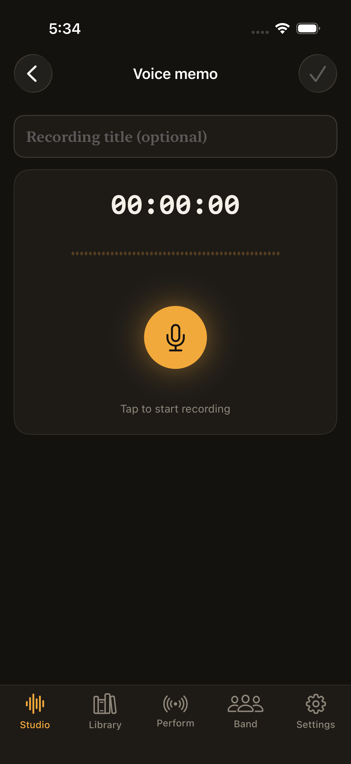 MusicianOS Voice memo recorder
